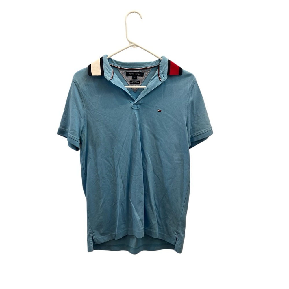 Tommy Hilfiger Blue Polo Shirt Casual Style Size Small